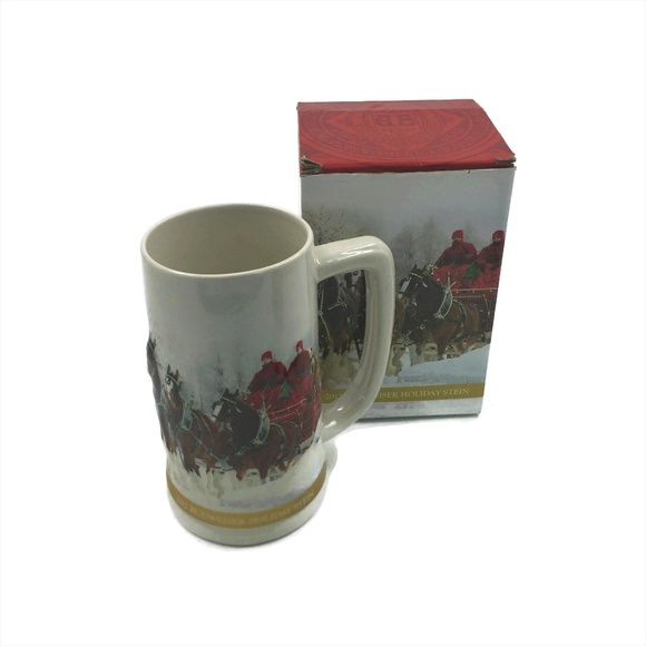 Budweiser Holiday Beer Stein/ Mug - Picture 1 of 6